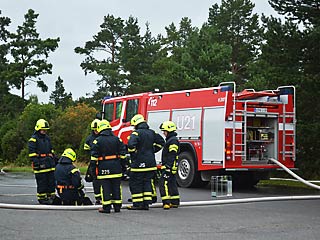 Hälytysosaston harjoitukset paloasemalla